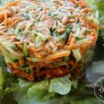 Salade carottes courgettes sauce avocat