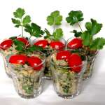 Verrines de pois chiches aux herbes 0