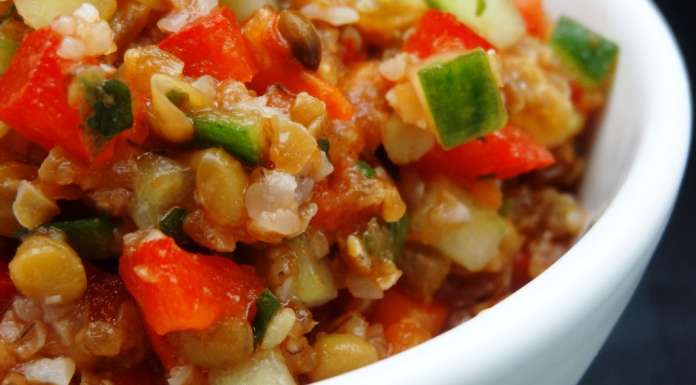 Taboulé boulgour, lentilles et raisins secs 9