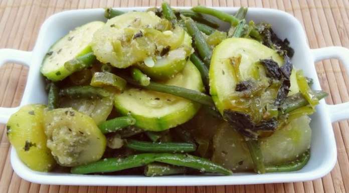 Poêlée de concombre et courgettes à la menthe 0