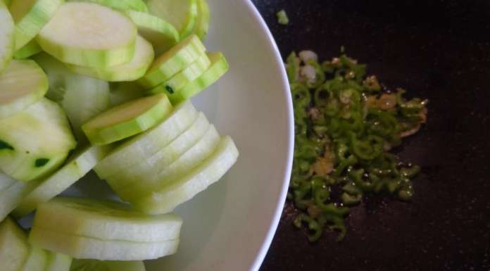 Poêlée de concombre et courgettes à la menthe 7