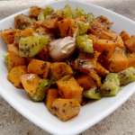 Salade de patate douce et courgettes