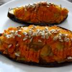 Aubergines farcies au couscous