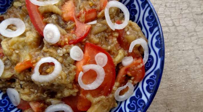 Salade aubergines et tomates