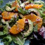 Salade d’orange et avocat sauce au pavot