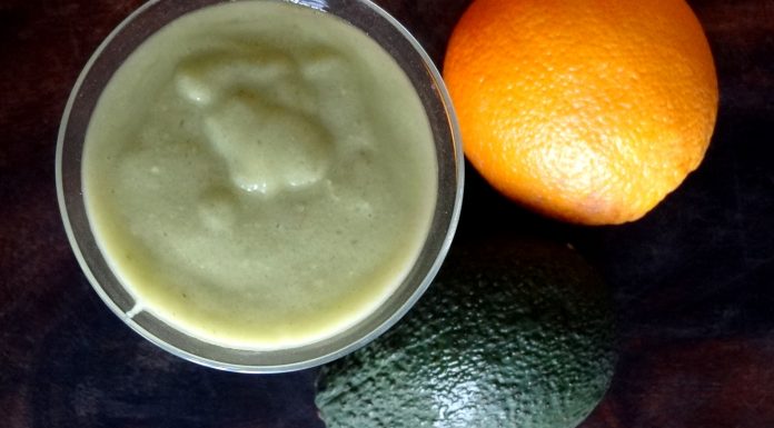 smoothie orange avocat