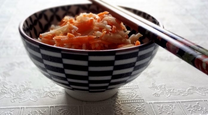 salade de carottes et radis noir à la japonaise