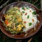 Curry de saumon aux épinards et courge