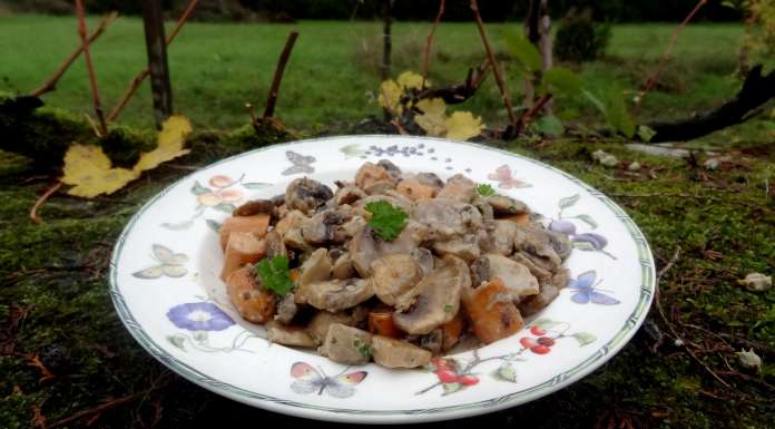 knacks aux champignons à la crème