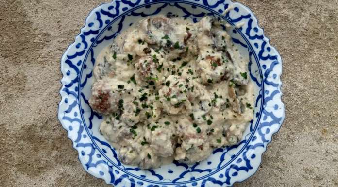 Boulettes de viande crème champignons