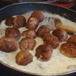 Boulettes de viande crème champignons 15