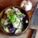 Aubergine basilic et ail