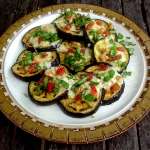 Aubergines grillées aux noix